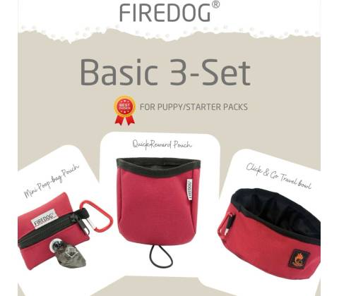 Firedog Basic 3-Set nylon bordový