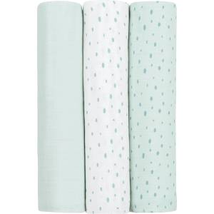 KikkaBoo Муселинови пелени Kikkaboo - 100 х 100 cm, Dots Blue, 3 броя (31103010077)