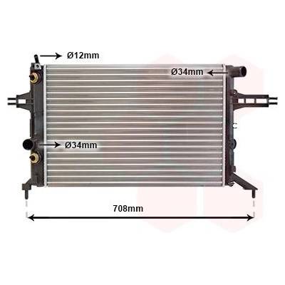 Chladič, chlazení motoru VAN WEZEL 37002256
