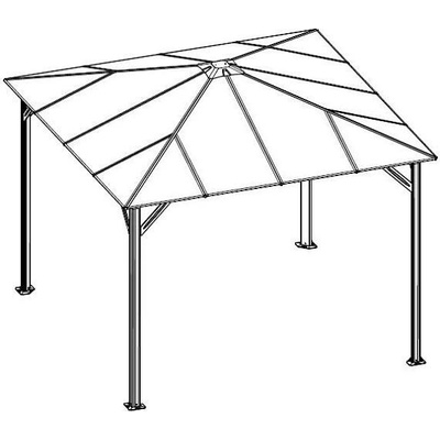 Náhradní prosklení pro altán LANITPLAST 33 čiré PC 6 mm LG4330