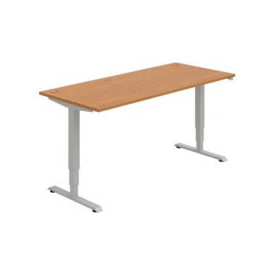 Hobis Pracovný stôl RUN, ZO, 3S, 180x64,5-130,5x80 cm, jelša/sivá