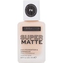 Revolution Relove Super Matte 2 in 1 Foundation & Concealer tekutý a zmatňující make-up a korektor 2v1 F6 24 ml