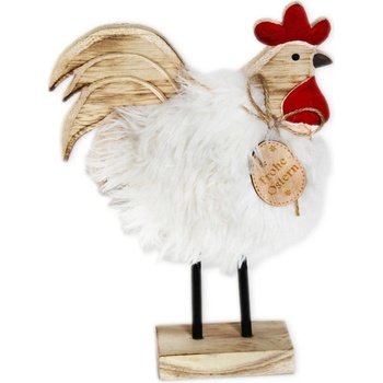 Kohout dřevo/textil 22cm