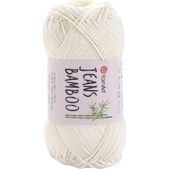 YARNART Jeans Bamboo 102 Off White Плетива прежда (Jeans Bamboo 102)