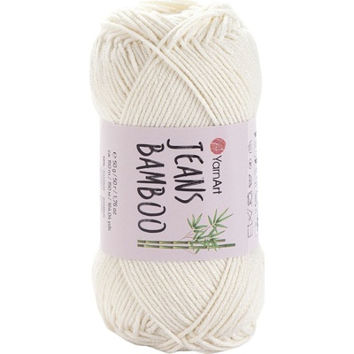 YARNART Jeans Bamboo 102 Off White Плетива прежда (Jeans Bamboo 102)