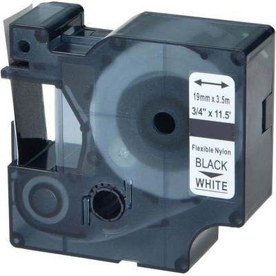 Compatible Съвместима лента с Dymo 18489 / S0718120, 19mm x 3, 5m черен печат / бял фон, найлон флексибилен (18489)