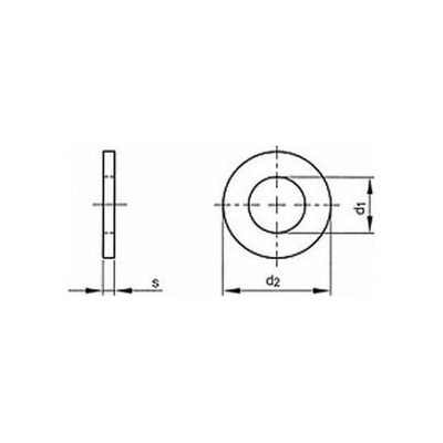 podložka M10 pr. 10.5x18x1.6 A2 NEREZ DIN 433 [1 ks] – Sleviste.cz