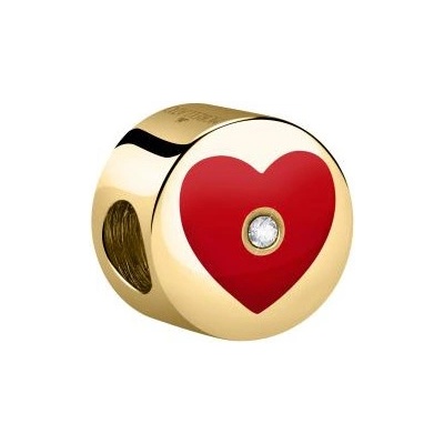 Morellato Romantický pozlátený korálek Srdiečko Drops SCZ1198