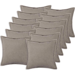vidaXL Калъфка за възглавница 12 pcs HOUTEN Светлосиво 45 x 45 cm (918663)