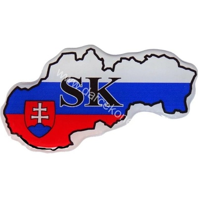 3D živicová nálepka SK republika 6cm