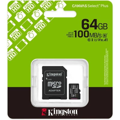 Kingston MicroSDXC 64 GB Canvas Select Plus SDCS3/64GB
