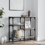 vidaXL Конзолна маса, сив сонома, 80x29x75 см, инженерно дърво (834078)