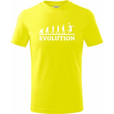 Evolution badminton bílý tisk dětské tričko Basic