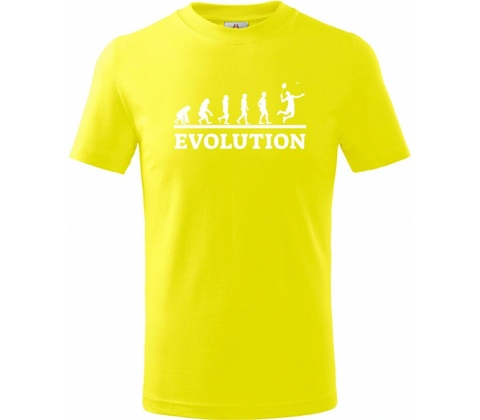 Evolution badminton bílý tisk dětské tričko Basic
