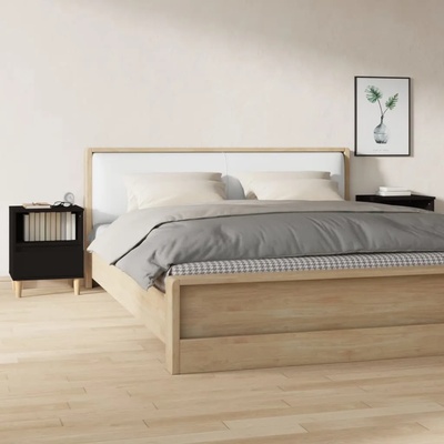 vidaXL Нощни шкафчета, 2 бр, черен, 40x35x50 см (821797)