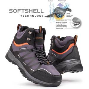Marwells Softshell Мъжки туристически боти - Сиви с Оранжев 20210835598 (362783_Сив)