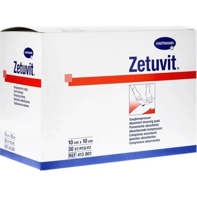 Zetuvit kompres nasiakavý nesterilný 10 x 10 cm 30 ks