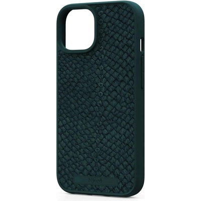 Njorð byELEMENTS Калъф Njord - Salmon Leather MagSafe, iPhone 15, зелен (NA51SL02)