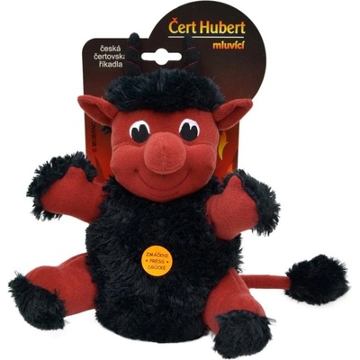 Teddies Čert Hubert mluvící plyš 20 cm na kartě