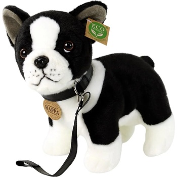 Rappa Плюшена играчка Rappa Еко приятели - Куче Бостънски териер с каишка, 23 cm (204416)