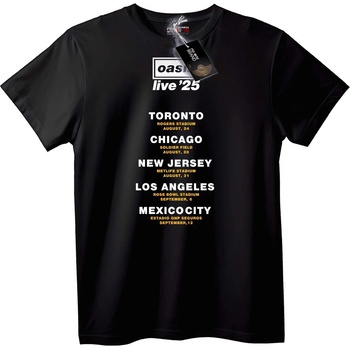 NOONEBRAND Тениска Oasis Live '25 Tour Dates - L, White