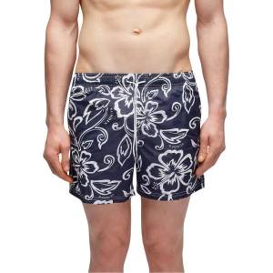 Sundek Бански гащета Sundek Archive hibiscus swimming shorts - Blue (Vintage Black)