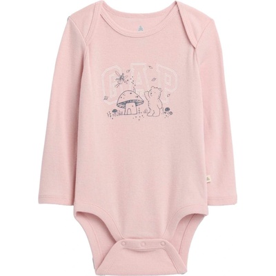 Detské body GAP V LS LOGO BODYSUIT ružová