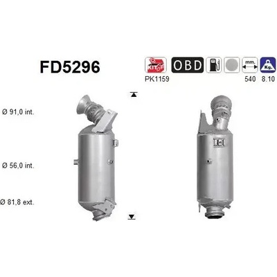 AS Filtr pevných částic ASA FD5296
