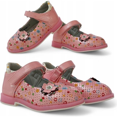 Baleríny detské lakky na suchý zips profilované 6487