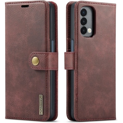 Púzdro DG.MING Peňaženkové 2v1 OnePlus Nord N200 5G červené
