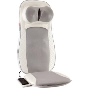 Medivon Масажираща седалка Medivon Luna, 48W, Shiatsu, Вибромасаж, 5 режима, Таймер, Инфрачервено загряване, Дистанционно, Бял/сив (Luna)