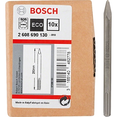 BOSCH balení špičatých sekáčů pro upínání SDS-max (280 mm, ECO), 10 ks