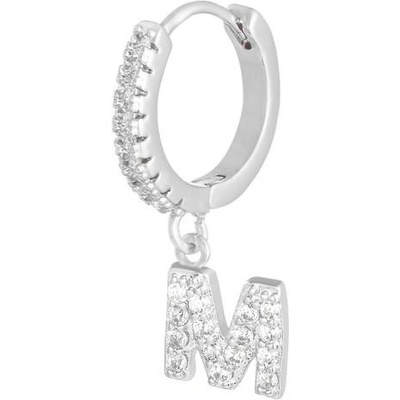 Ornamenti náušnice Letter silver zirkon Písmenko M OOR2619_M