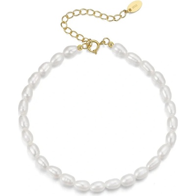 Majya stříbrný náramek s perlami ELEANA pozlacený 11722