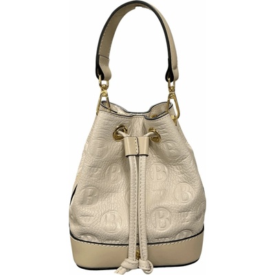 Bagger dámska kožená mini kabelka v tvare mešca do ruky/crossbody bežová 0194