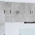 vidaXL Стенен шкаф LUCCA 2 бр. Бетонно сиво Инженерна дървесина (885012)