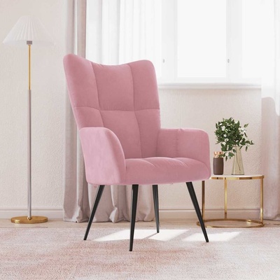 vidaXL 328077 relaxační růžové samet