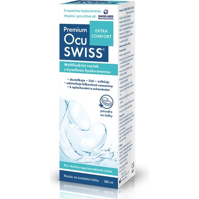 Premium Ocuswiss Extra Comfort roztok na kontaktní čočky 380 ml