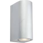 Markslöjd 109112 - димируемо външно стенно осветително тяло ALOR 2xLED/4, 9W/230V IP65 сребристо (ML1649)