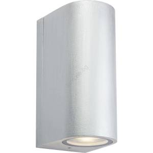 Markslöjd 109112 - димируемо външно стенно осветително тяло ALOR 2xLED/4, 9W/230V IP65 сребристо (ML1649)