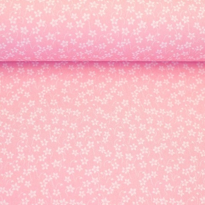 SWAFING Bavlněná látka Floral Romance kytičky na růžové