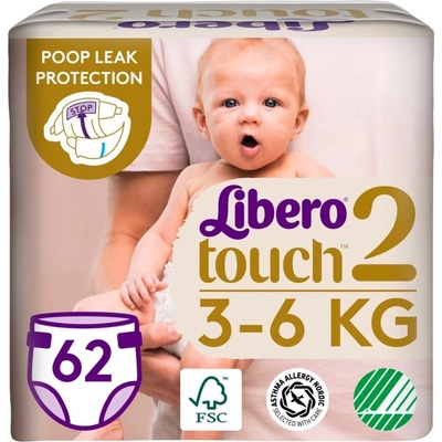 Libero Touch Jumbo nohavice 3-6 kg Newborn 2 62 ks