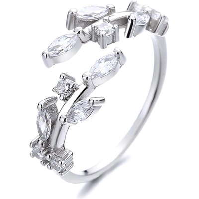 Silenti Jewelry Сребърен пръстен "Флора" - 9 - 59.5мм (19.1мм диам. )