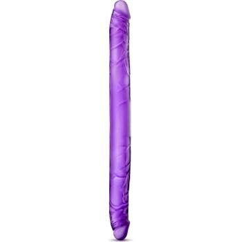 Image 1 of Blush Novelties B Yours 16 Inch Double Dildo Purple