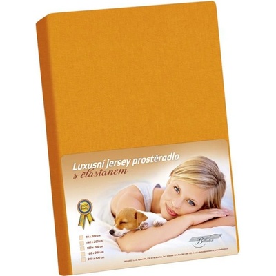 Bellatex prostěradlo jersey s elastanem oranžové 180x200