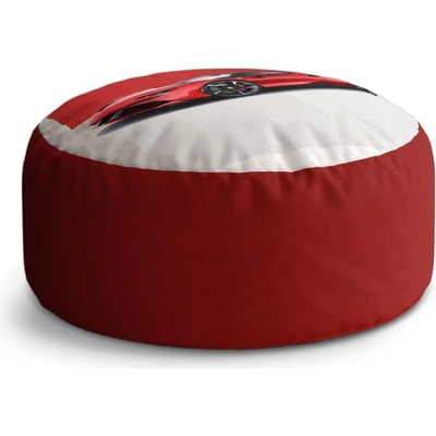 Sablio Taburet Circle Ferrari na červeno-bielej: 38x48 cm