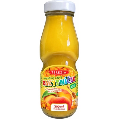 Terezia RAKYTNÍČEK BIO Rakytníkový nápoj s broskyňou a medom 200 ml