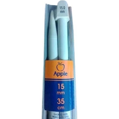 Apple Pletací jehlice rovné plastové - 15 mm