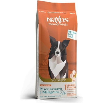 Naxos monoprotein sterilight Medium & Maxi ryba s granátovým jablkem 12 kg