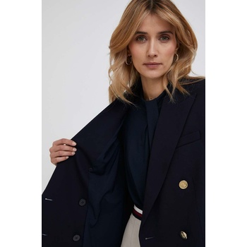 Lauren Ralph Lauren Вълнено сако Lauren Ralph Lauren в тъмносиньо с двуредно закопчаване с изчистен дизайн (200911071)